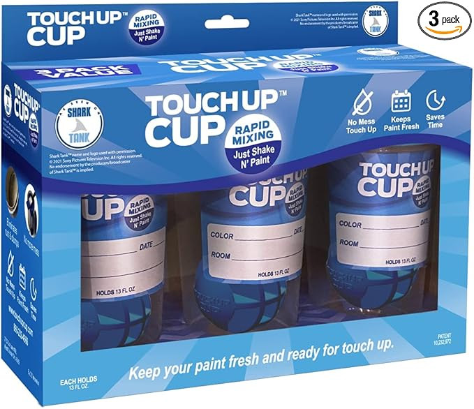 Touch Up Cup Empty Plastic Paint Storage Containers with Lids for Leftover Paint, Touch Ups, As S... | Amazon (US)