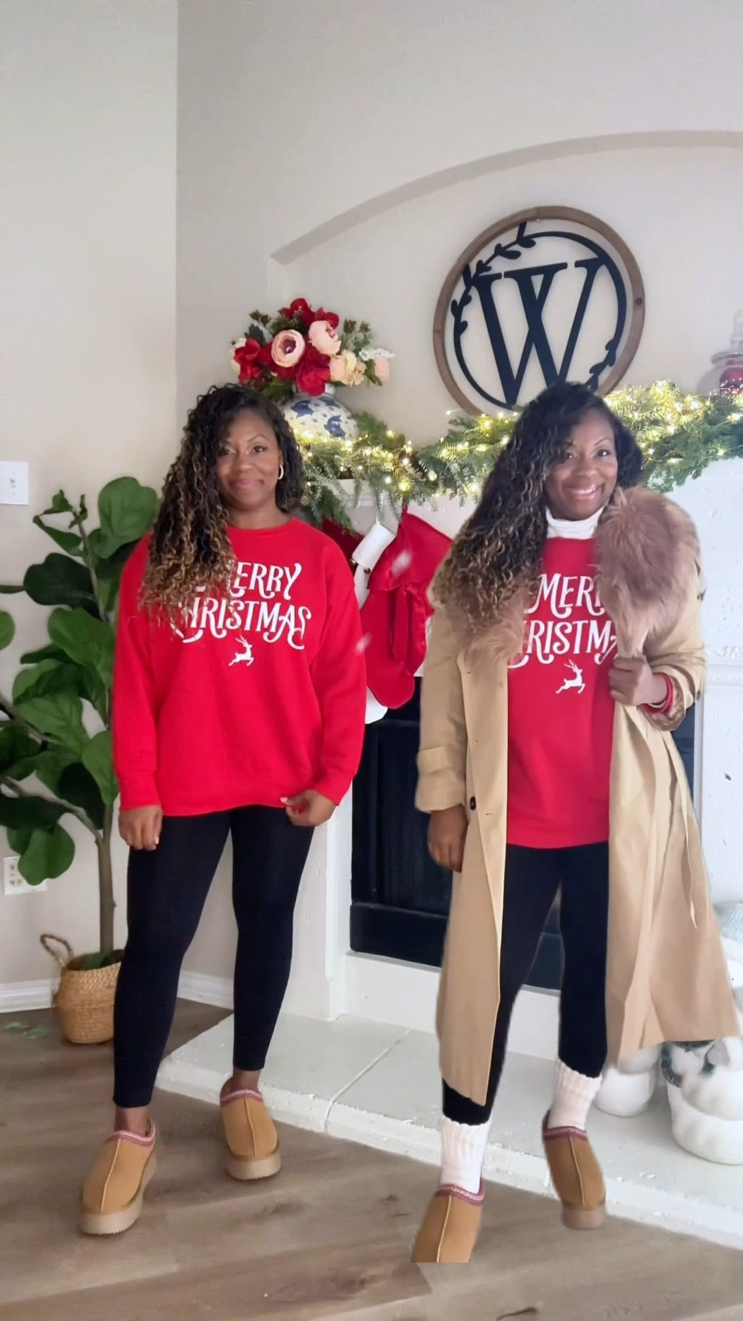 Wearing vs styling this $13 Christmas sweatshirt

Adding the cozy socks and white turtleneck underneath adds warmth and a nice pop. Adding the unexpected fur with the trench code or a wool code is a great way to elevate the look

✨I’m wearing a large sweatshirt for more oversized fit

#LTKHoliday #LTKSeasonal #LTKootd