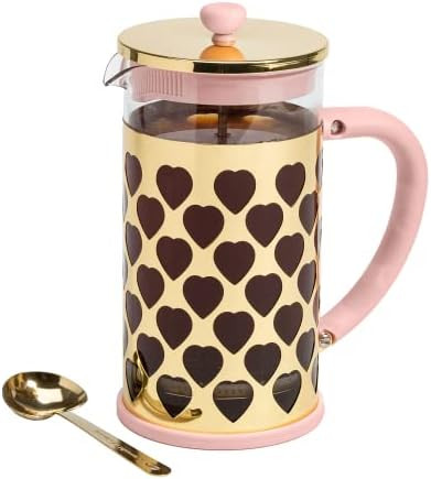 Paris Hilton French Press Coffee Maker With Heart Shaped Measuring Scoop, 2-Piece Set, 8-Cup or 3... | Amazon (US)