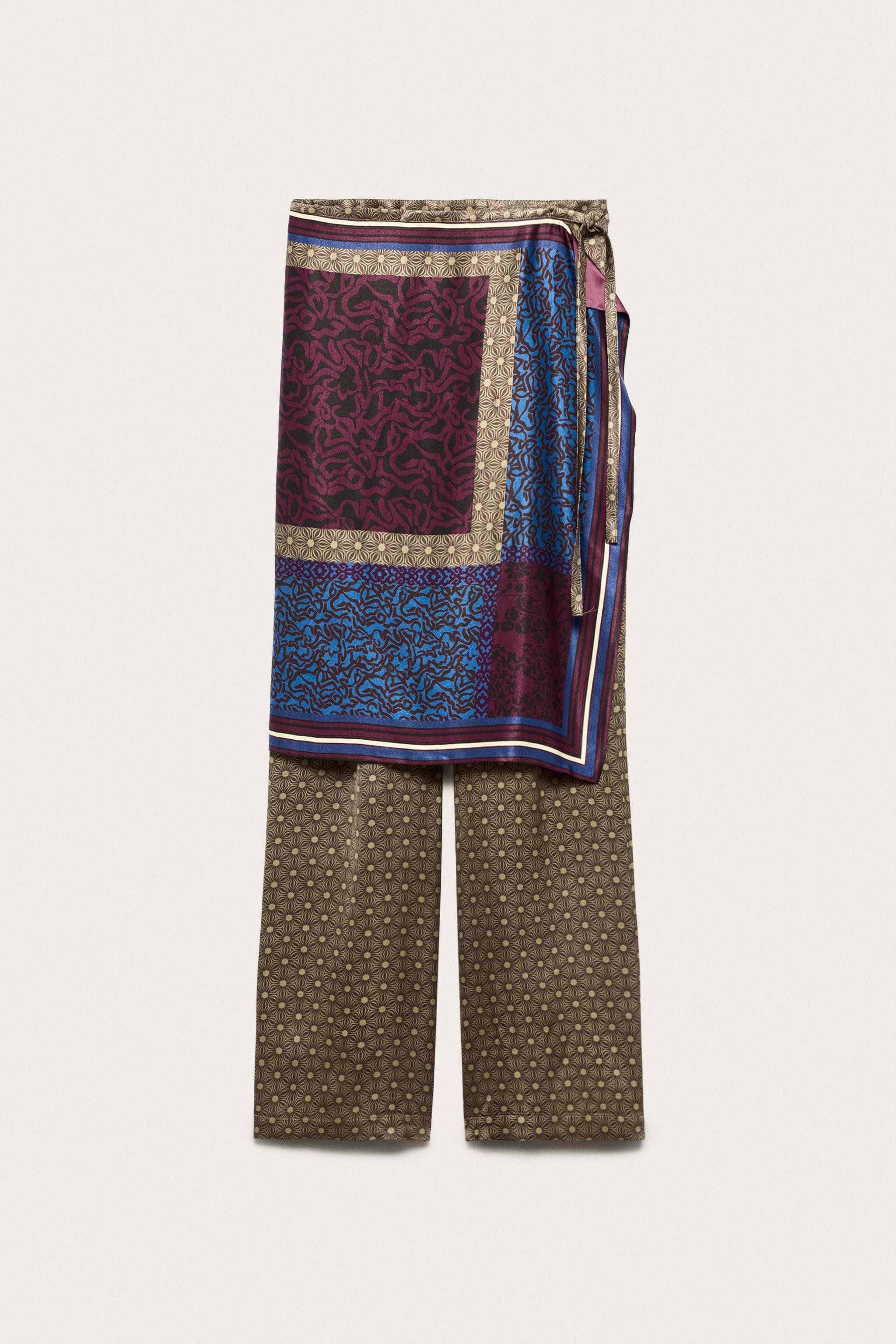 LIMITED EDITION MIXED PRINT PAREO TROUSERS | Zara UK