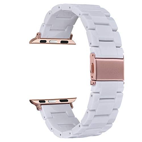 V-MORO Resin Strap Compatible with Apple Watch Band 41mm 40mm 38mm iWatch Series 7/6/5/4/3/2/1/SE wi | Amazon (US)