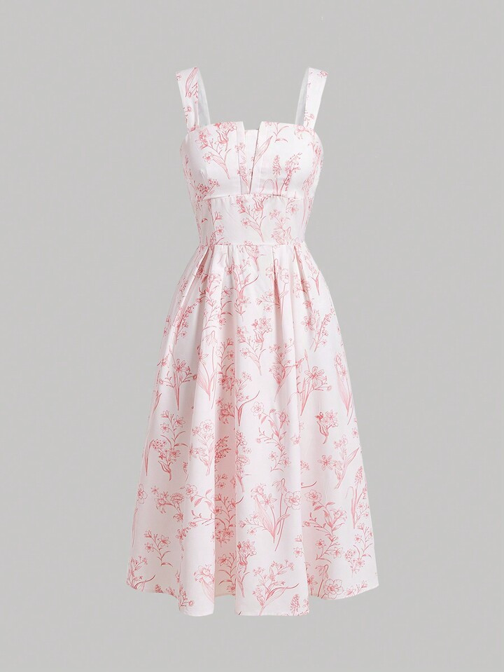 SHEIN MOD Romantic Spring Break Floral Print Cami Long Dress | SHEIN USA | SHEIN