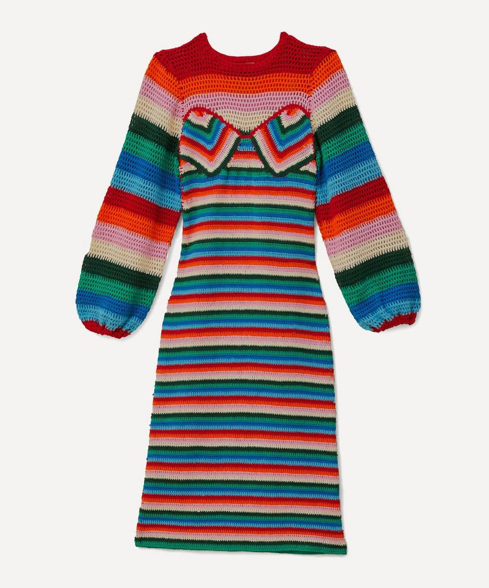 Women's Colourful Striped Crochet Midi Dress | Liberty London (US)