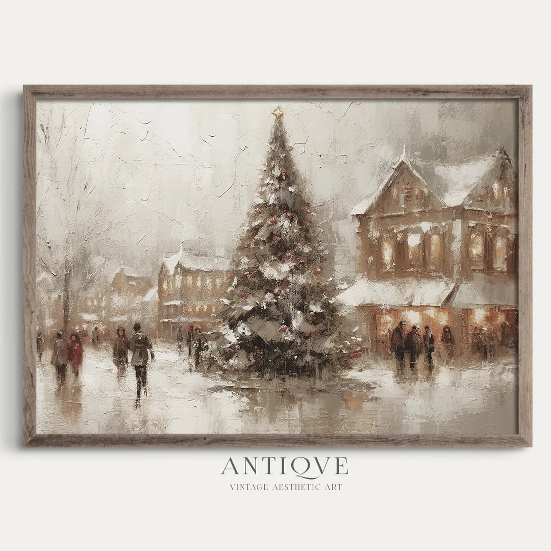Christmas Town Square Large Christmas Tree Rustic - Etsy | Etsy (US)