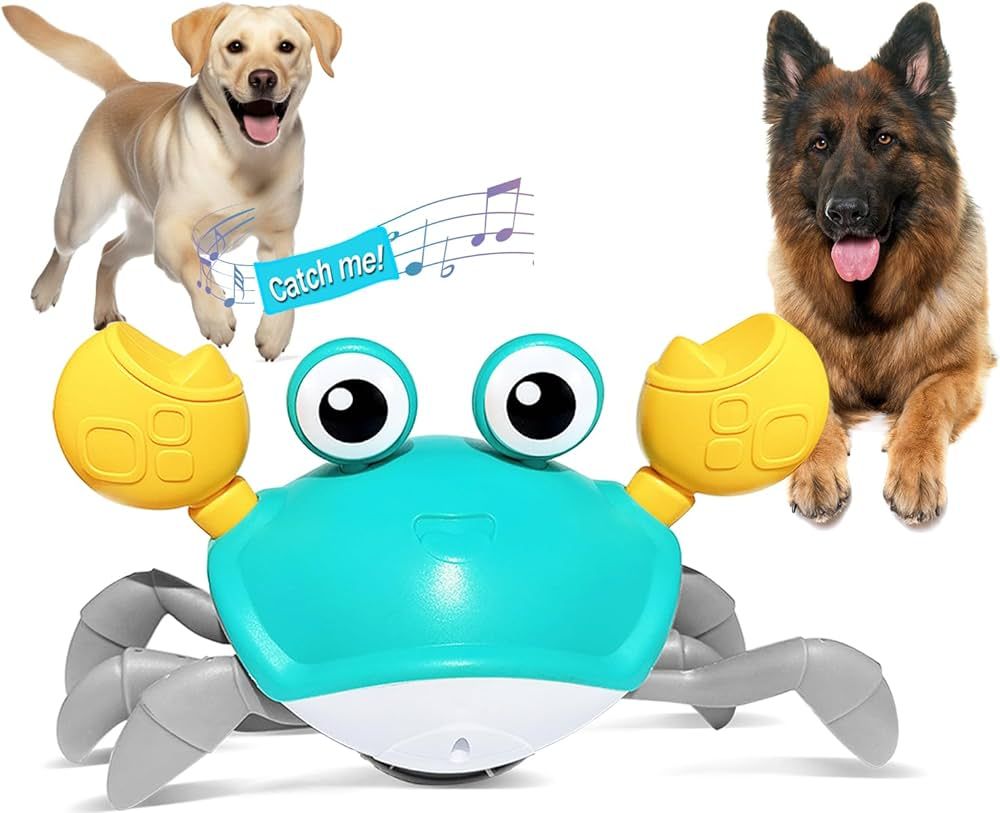 HONGID Crawling Crab Dog Toys,Escaping Crab Dog Toy with Obstacle Avoidance Sensor,Interactive Do... | Amazon (US)