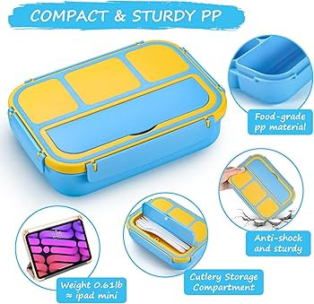 QQKO Bento Lunch Box for Kids Girls Boys, Toddler Kids Lunch Boxes for School, Lunch Containers f... | Amazon (US)