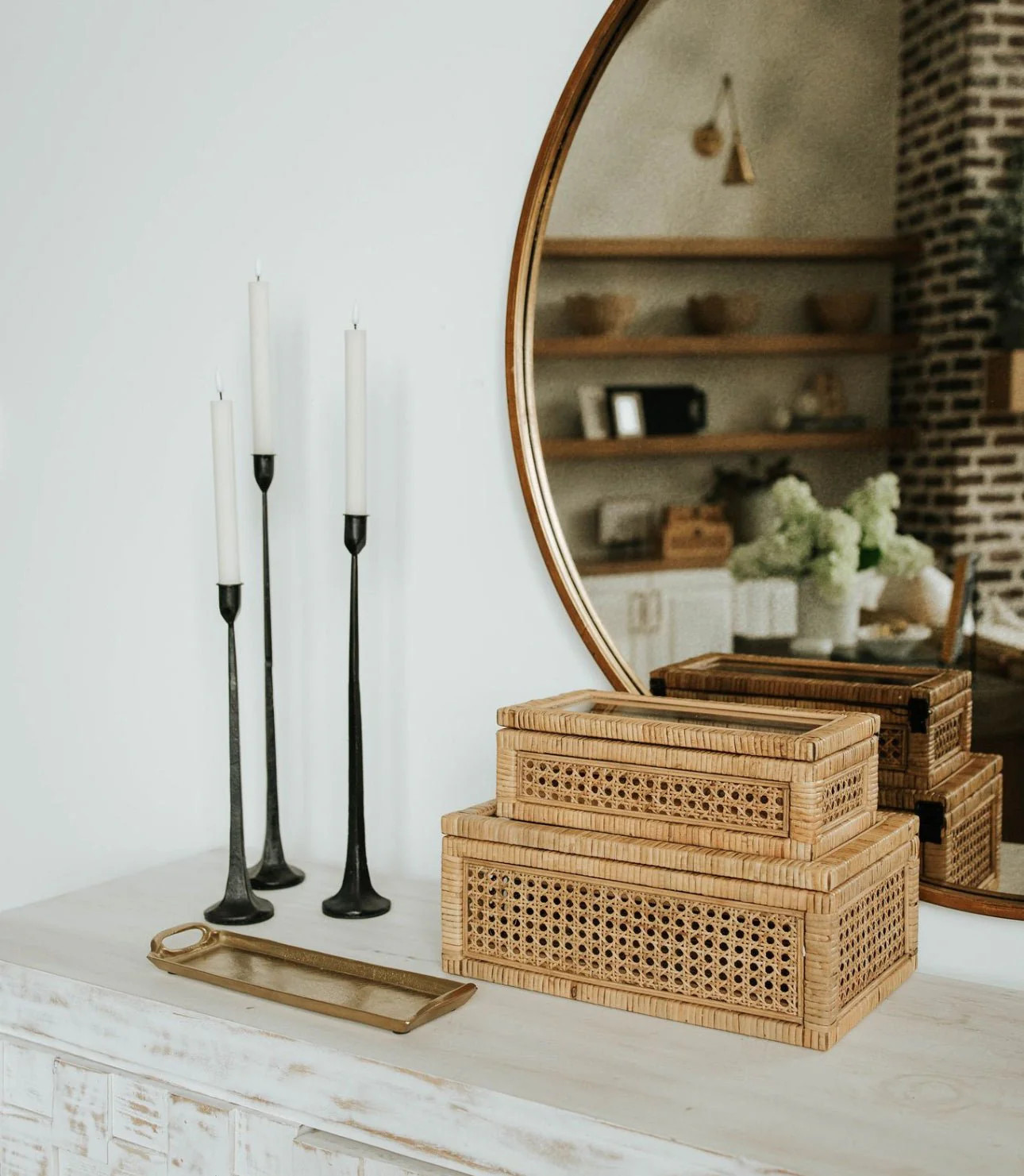 BLACK CANDLE HOLDER SET | The Crowded Table Co. 