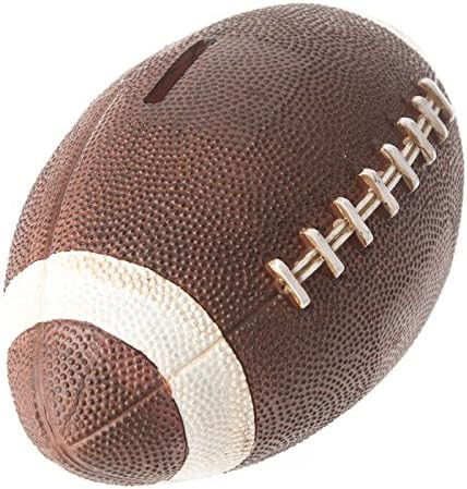 Paradise Treasure Trove Brown White Football Coin Piggy Bank Sports Stitching | Amazon (US)