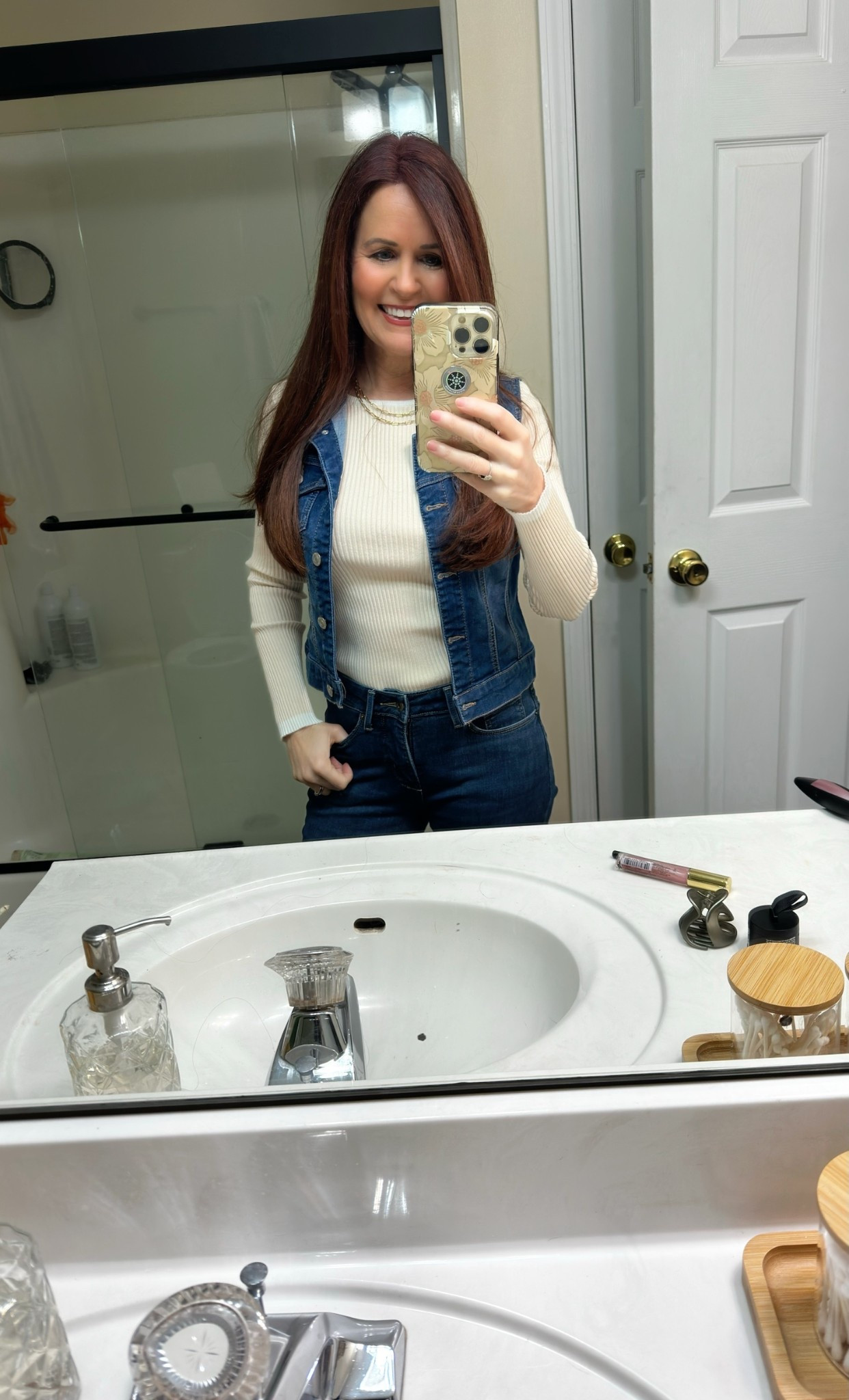 Denim on denim trend!
#amazon #denim #vest

#LTKOver40 #LTKdayinmylife #LTKPetite