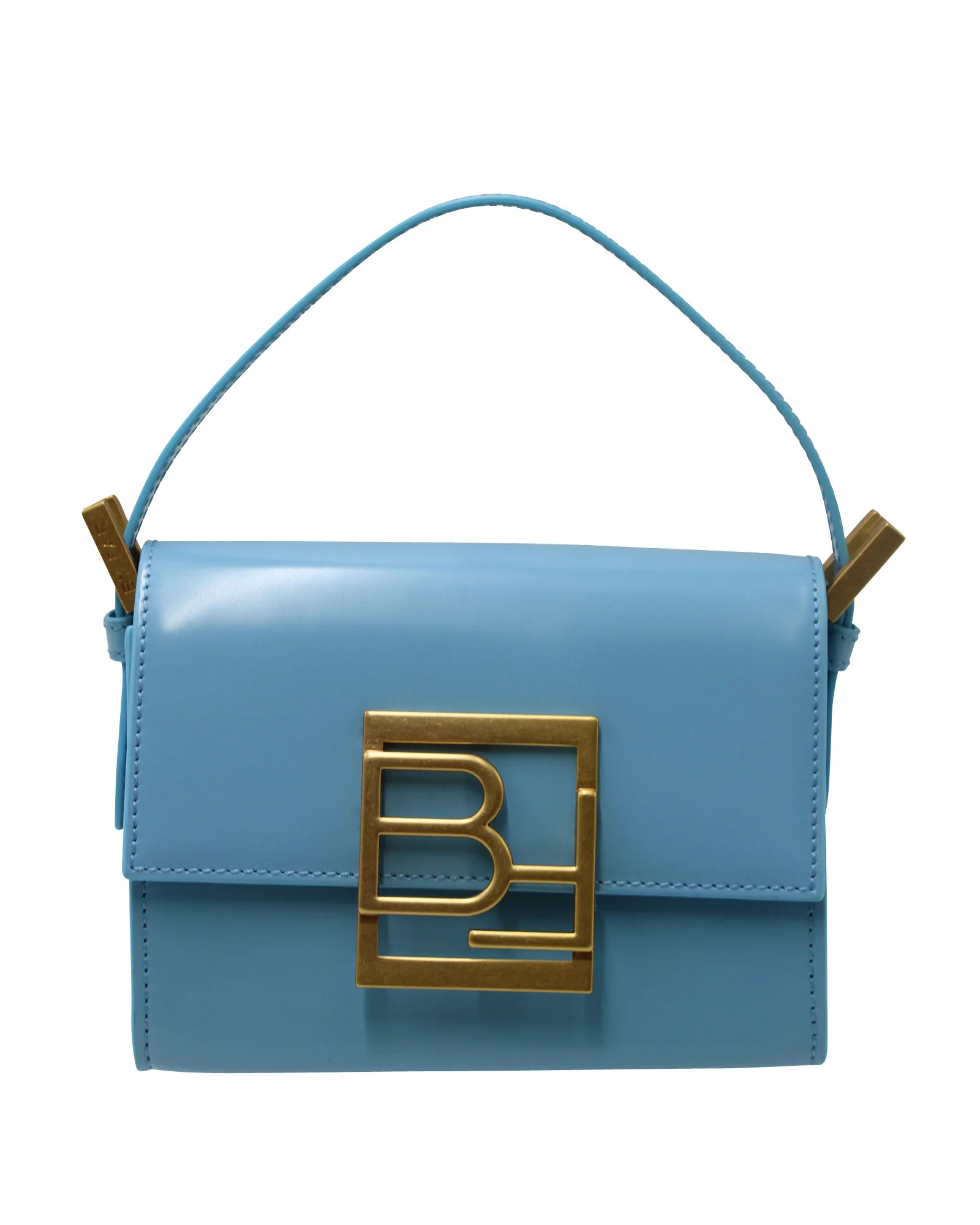 BY FAR Fran Shoulder Bag In Light Blue Calfskin Leather | Shop Simon
