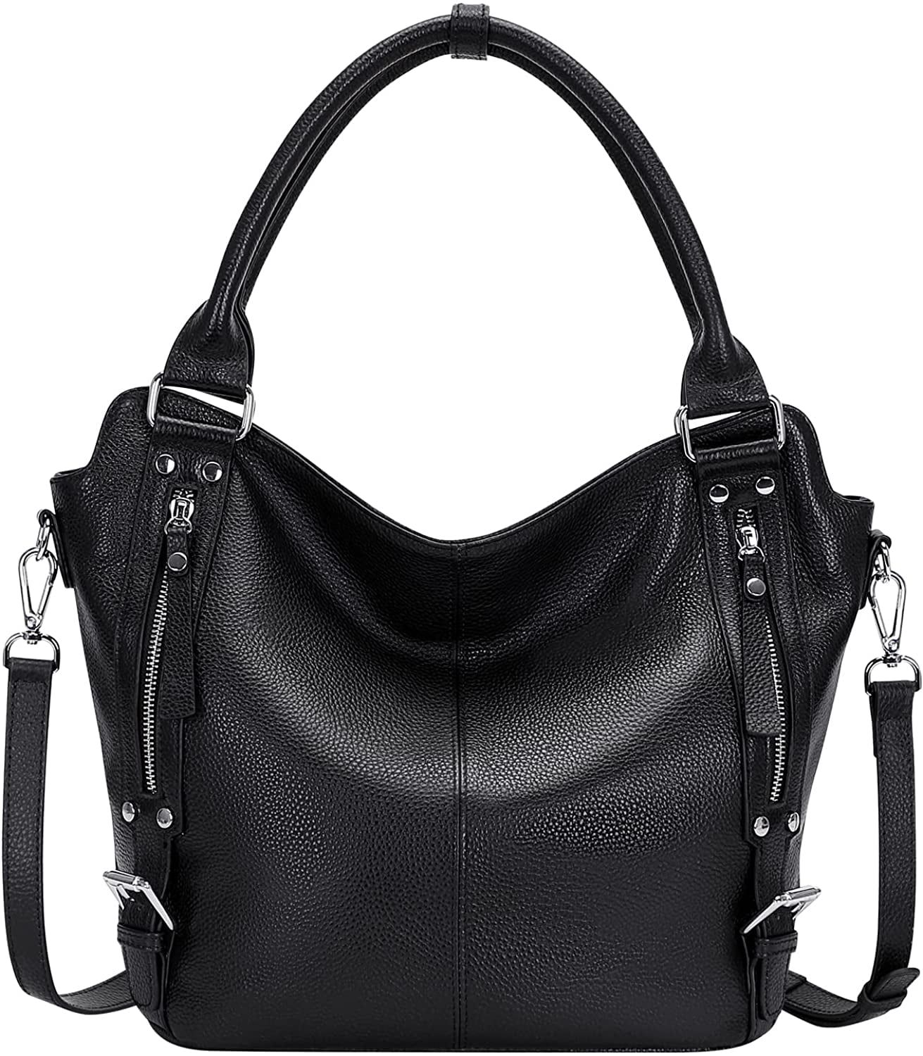 ALTOSY Genuine Leather Handbags Purse for Women Tote Shoulder Bag Large A67218 Black - Walmart.co... | Walmart (US)