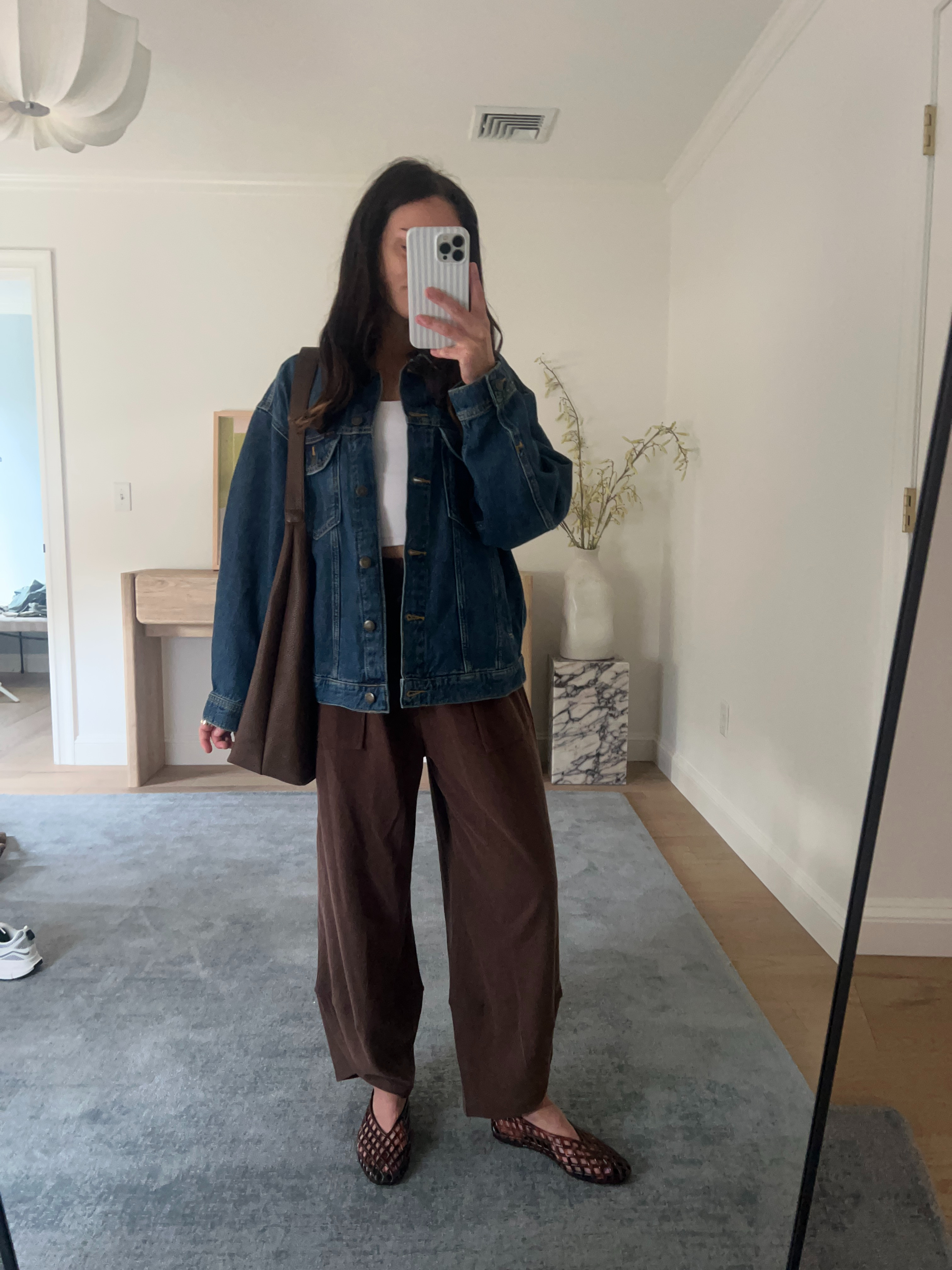 Casual comfy fall outfit! pants in S, tank in S, jacket in XS, shoes sized down 

 #LTKSeasonal