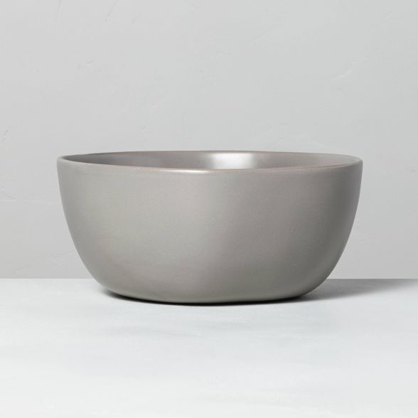 Stoneware Serve Bowl Matte Gray - Hearth & Hand™ with Magnolia | Target