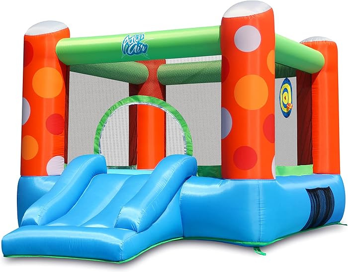ACTION AIR Bounce House, Inflatable Bounce House with Air Blower, Bouncy Castle with Durable Sewn... | Amazon (US)