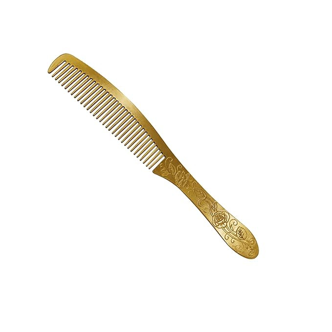 Solid Brass Comb, Handmade Carved Rose Pattern Metal Comb for Hair Barber Combs Hair Combs for Ba... | Amazon (US)