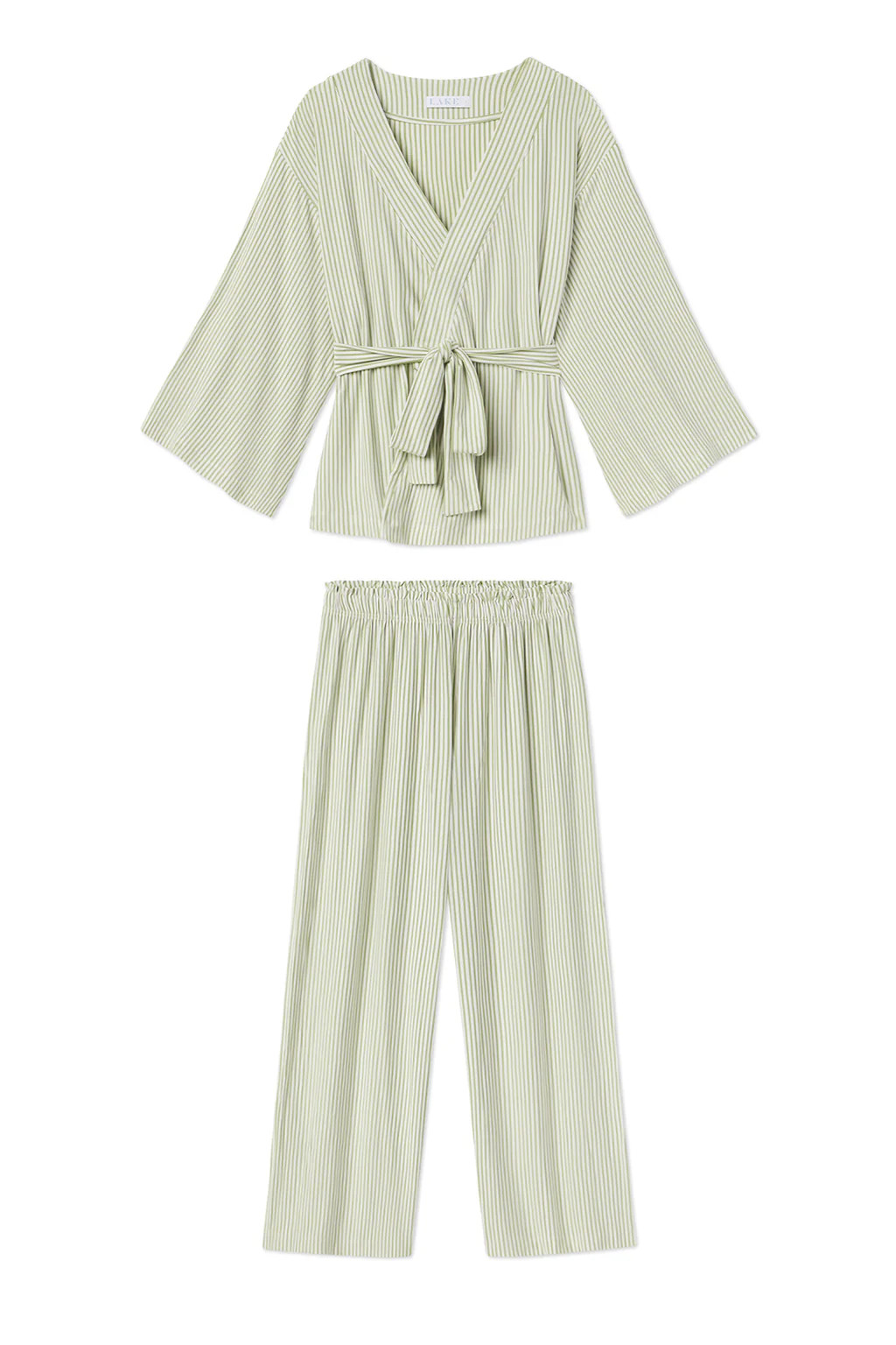 DreamKnit Kimono Pajama Set in Fog | Lake Pajamas