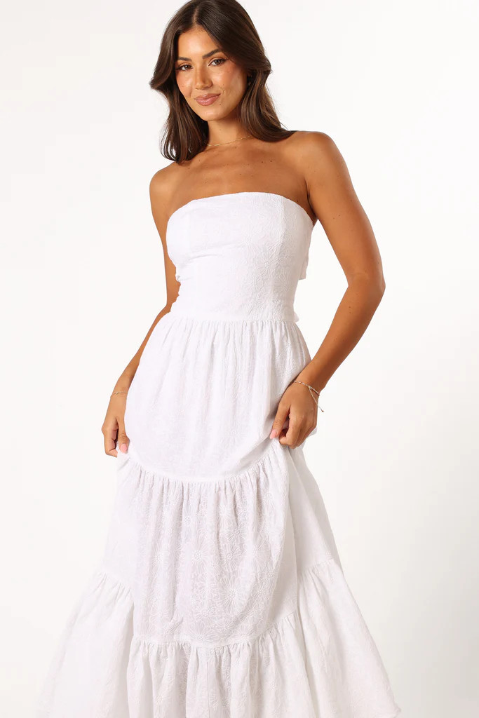 Florina Midi Dress - White Floral | Petal & Pup (US)