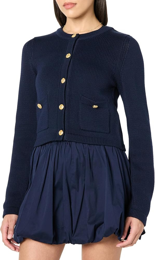 The Drop Women's Standard Bloom Gold Button Nautical Cardigan | Amazon (US)