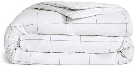 Brooklinen Luxe Duvet Cover for Full/Queen Size Bed, Windowpane (Extra-Long Corner Ties and Butto... | Amazon (US)