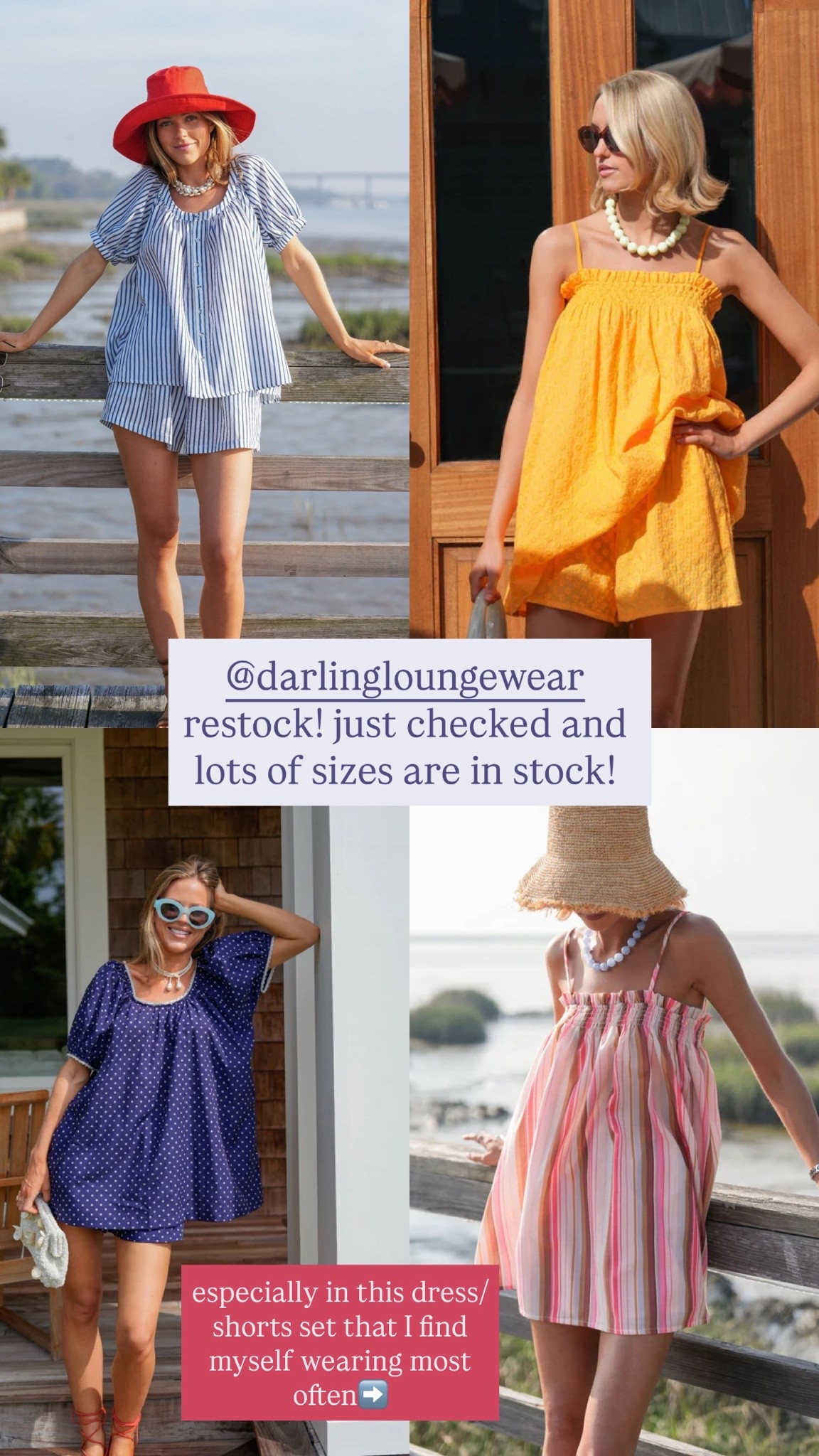 Darling restock! I wear an XS in everything