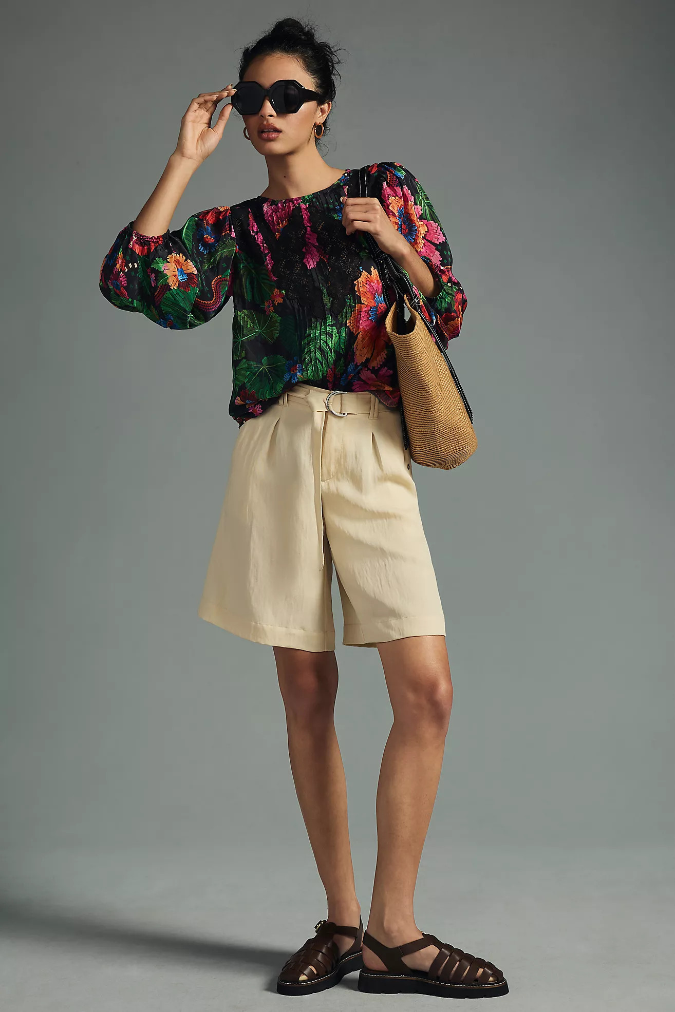 Farm Rio Blooming Garden Blouse | Anthropologie (US)