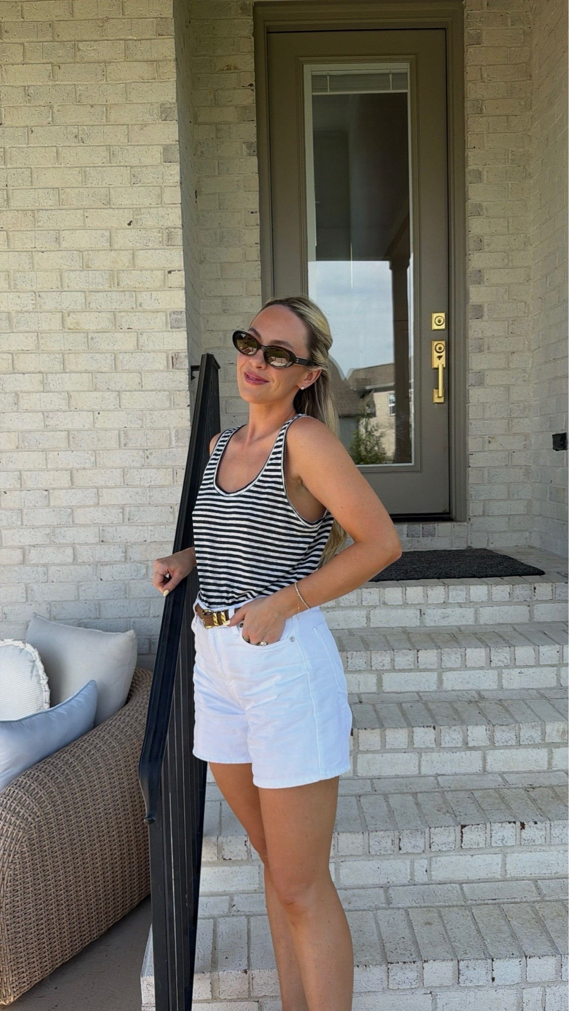 striped tank top, striped tank outfit, white shorts outfit, bermuda shorts outfit, summer outfit, casual summer outfit, classic summer style, timeless fashion, capsule wardrobe, summer wardrobe essentials, vacation outfit, beach vacation outfit, coastal style, coastal outfit, weekend outfit, casual chic outfit, everyday outfit, women's summer fashion, neutral outfit, warm weather outfit, vacation style, travel outfit women, summer basics, wardrobe staples, casual vacation outfit, effortless style, minimalist fashion, resort wear, summer clothing women, striped shirt outfit, white denim shorts, elevated basics, classic wardrobe, preppy summer outfit, casual fashion, summer outfit ideas, women's fashion, outfit inspiration, vacation wardrobe, summer style

#LTKSeasonal #LTKdayinmylife #LTKootd
