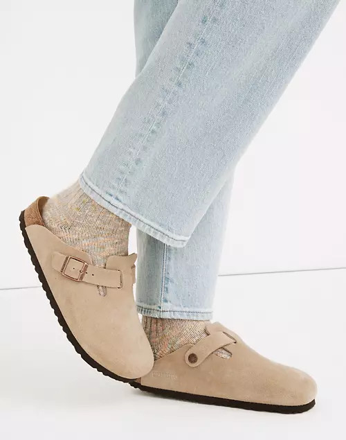 Birkenstock® Boston Suede Soft Footbed Clogs | Madewell