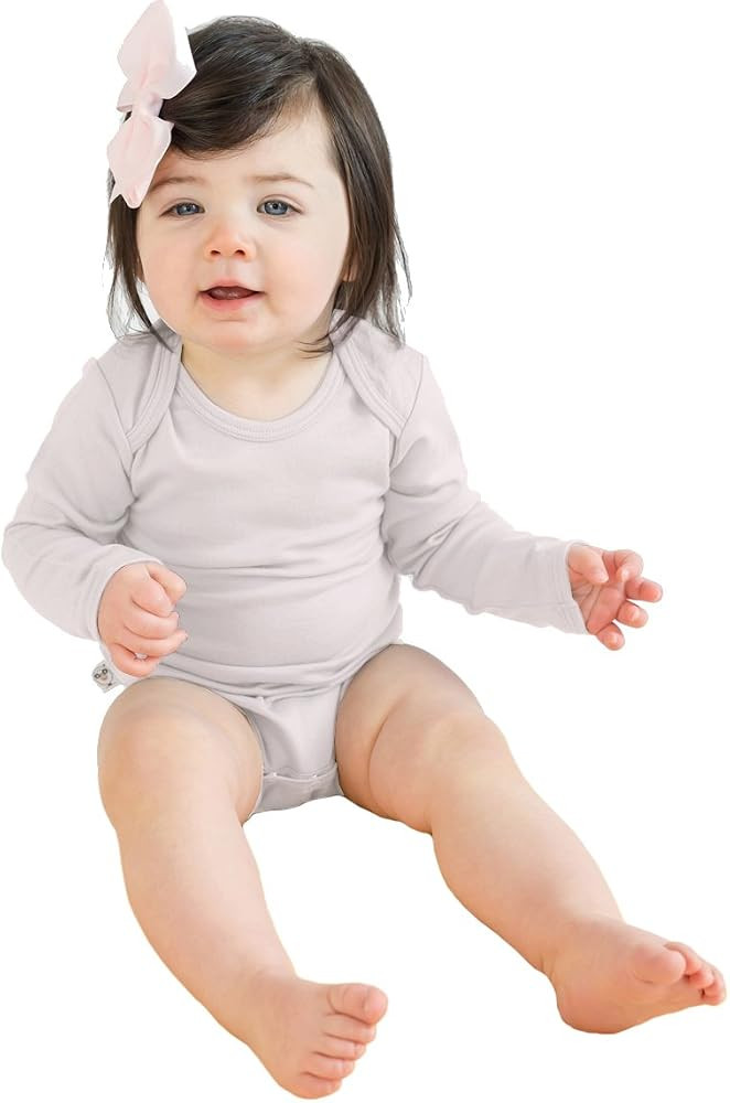 Woolino 100% Superfine Merino Wool Baby Bodysuit - Long Sleeve Bodysuit for Boy and Girl - Tagles... | Amazon (US)