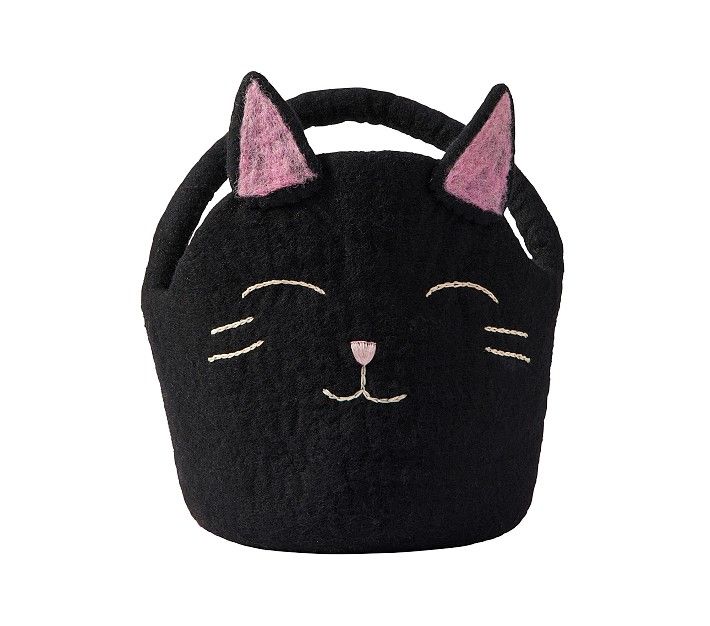 Felted Wool 3-D Black Cat Treat Bag | Pottery Barn Kids