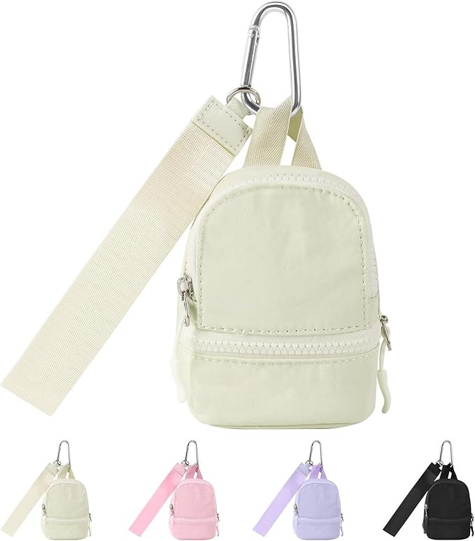 Mini Backpack Keychain Wristlet Wallet,Small Cute Coin Purse With 3 RFID Card Slots for Women/Men... | Amazon (US)