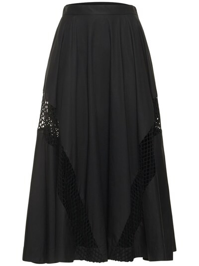 Gonna midi in popeline di cotone - Msgm - Donna | Luisaviaroma | Luisaviaroma