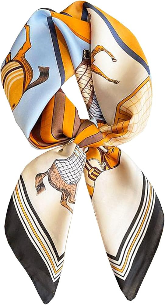 Hair Bandanas Scarf For Women Lightweight Fashion Neck Silk Satin Head Scarves For Sleeping Handb... | Amazon (US)