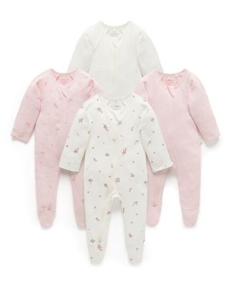 Purebaby Girls' 4 Pack Zip Footie - Baby | Bloomingdale's Kids | Bloomingdale's (US)