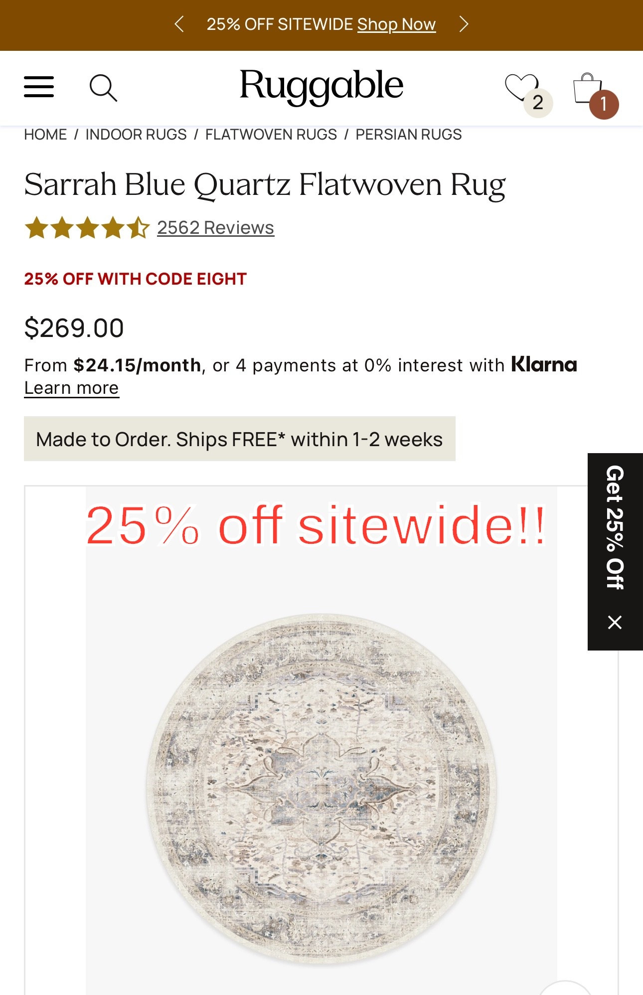 Ruggable sale! 25% off sitewide! 

Getting this cute little round number for our foyer! 

#LTKFindsUnder100 #LTKSaleAlert #LTKHome