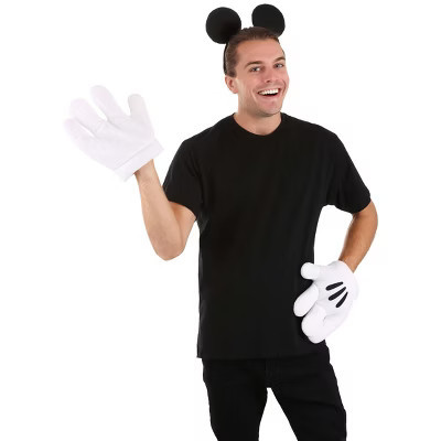 HalloweenCostumes.com One Size Fits Most   Adult Mickey Ears & Glove Halloween Costume Accessory Set, Black/White | Target