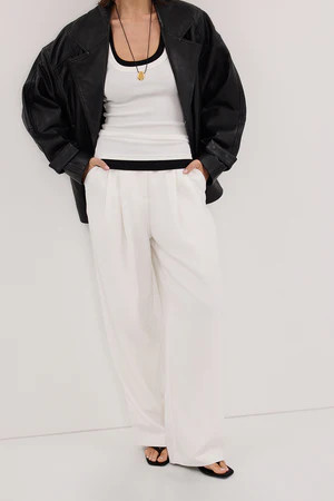 EDEN WHITE TAILORED PANT | DISSH