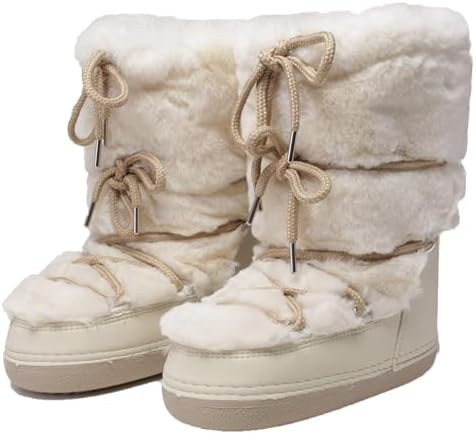 Faux Fur Boots for Women - Fuzzy Fluffy Furry Water Resistant Snow Boots for Women - Anti-Slip wi... | Amazon (US)