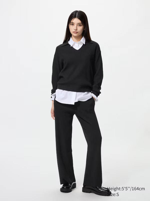 Strickhose (maschinenwaschbar, gerippt) | UNIQLO (DE)