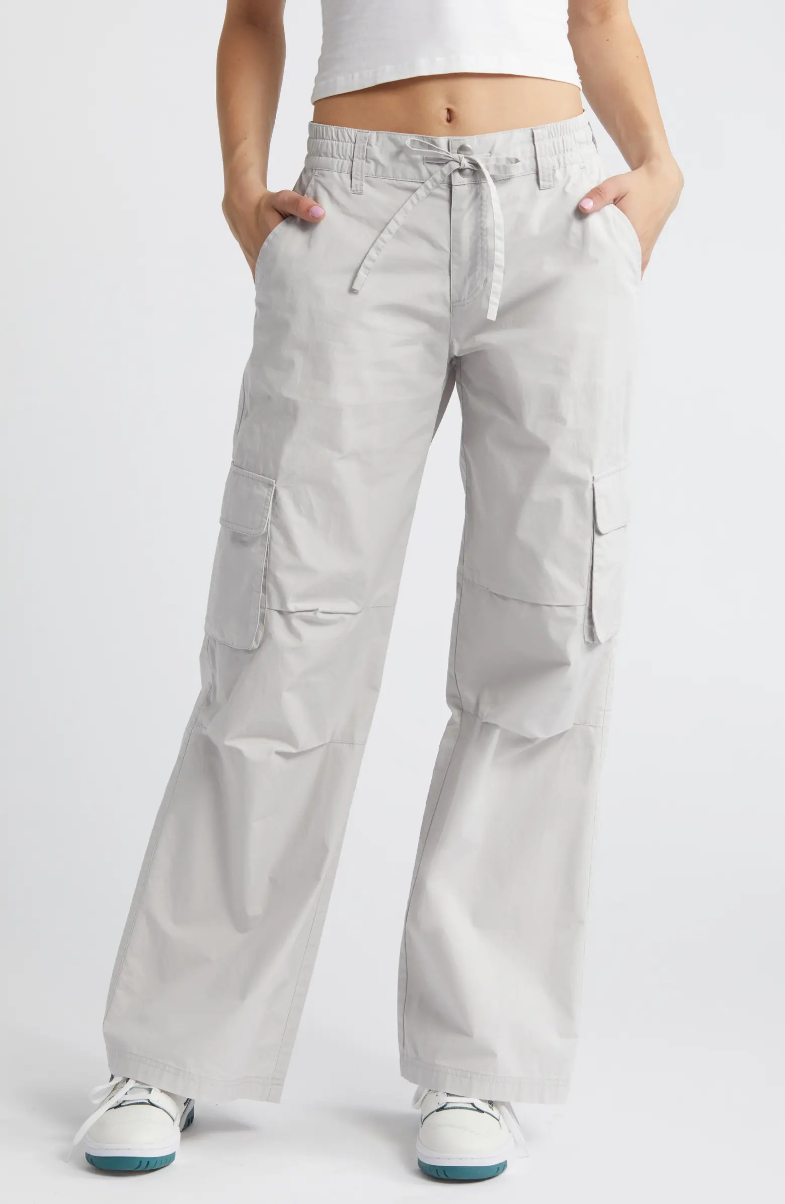 PacSun Drawstring Mid Rise Wide Leg Cargo Pants | Nordstrom | Nordstrom