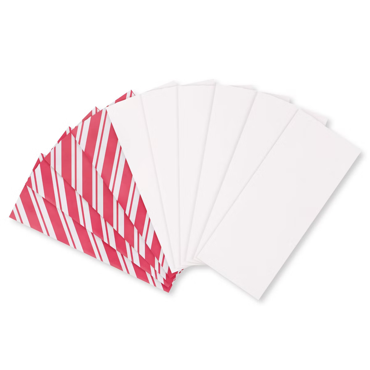 10ct 20"x20" Christmas Tissue Paper Candy Cane Stripe and White | Target