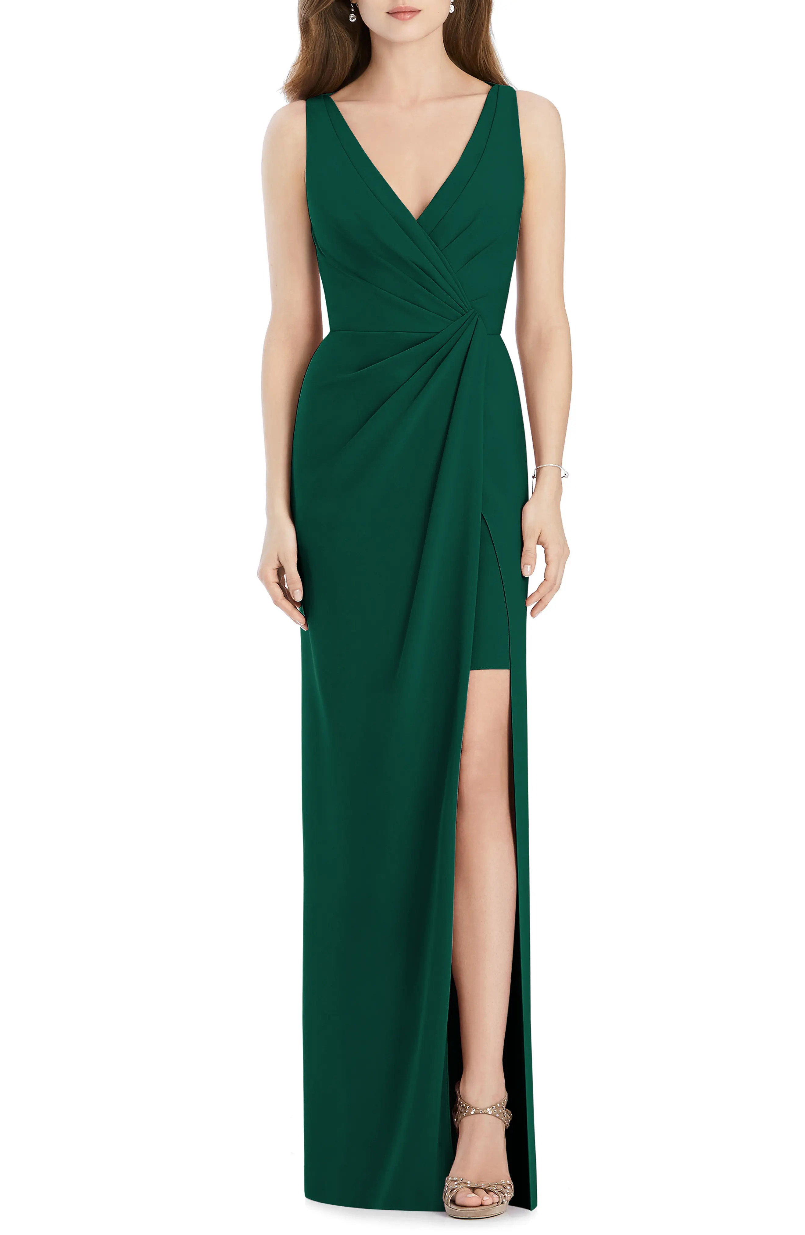 Jenny Packham Crepe Column Gown | Nordstrom