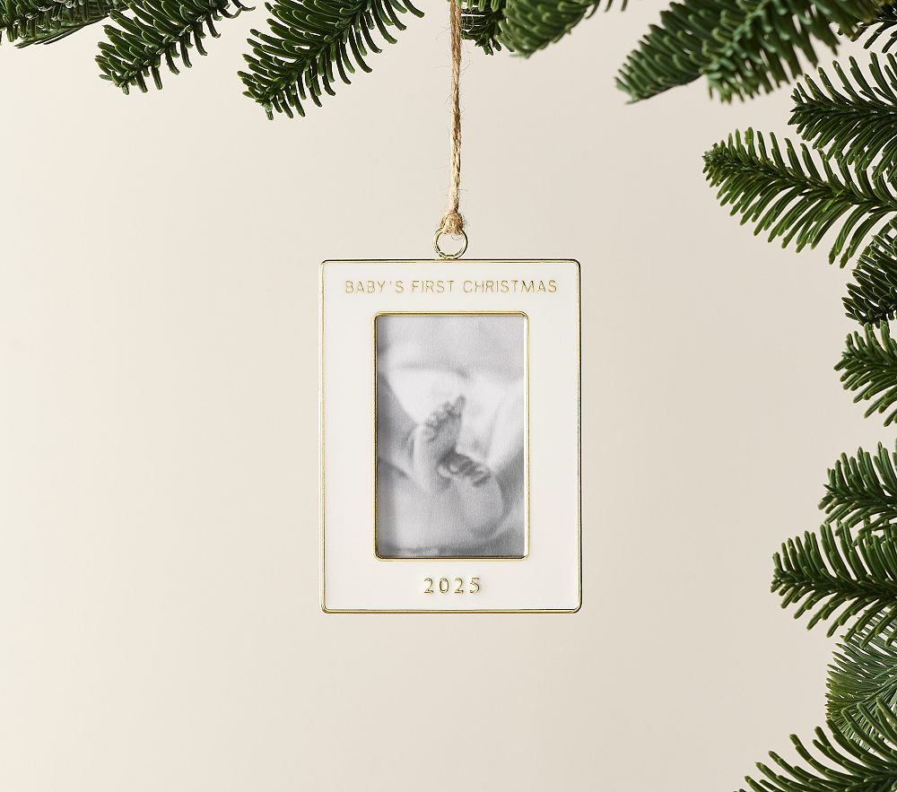 Baby's First Enamel Frame Ornament | Pottery Barn Kids