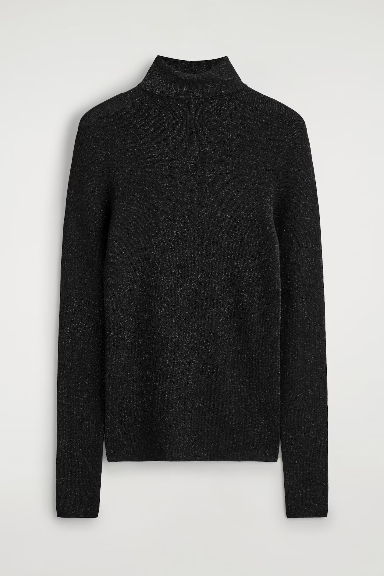 SPARKLY SEAMLESS WOOL TOP - BLACK | COS GB | COS UK