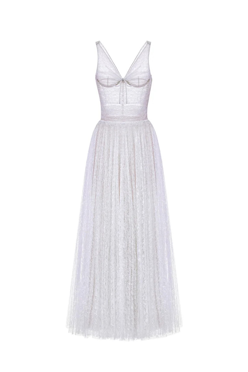 VIOLET V-NECK DRAPED MAXI DRESS | Montsand | CULT MIA | CULT MIA UK LTD