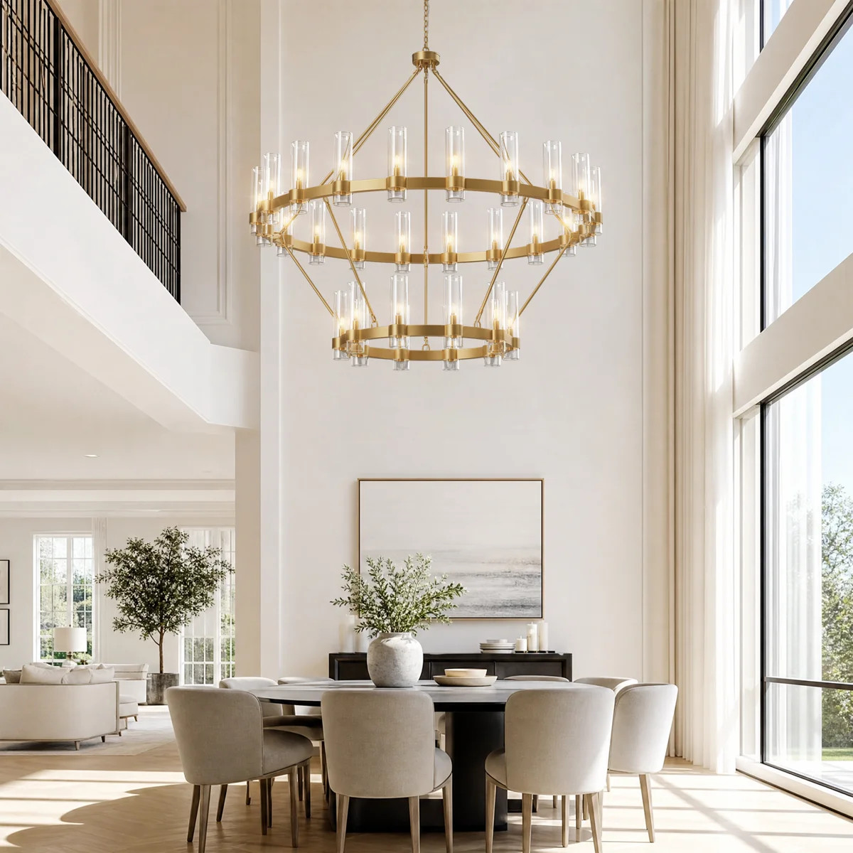 Moeshia 30-Light Tiered Wagon Wheel Chandelier | Wayfair North America