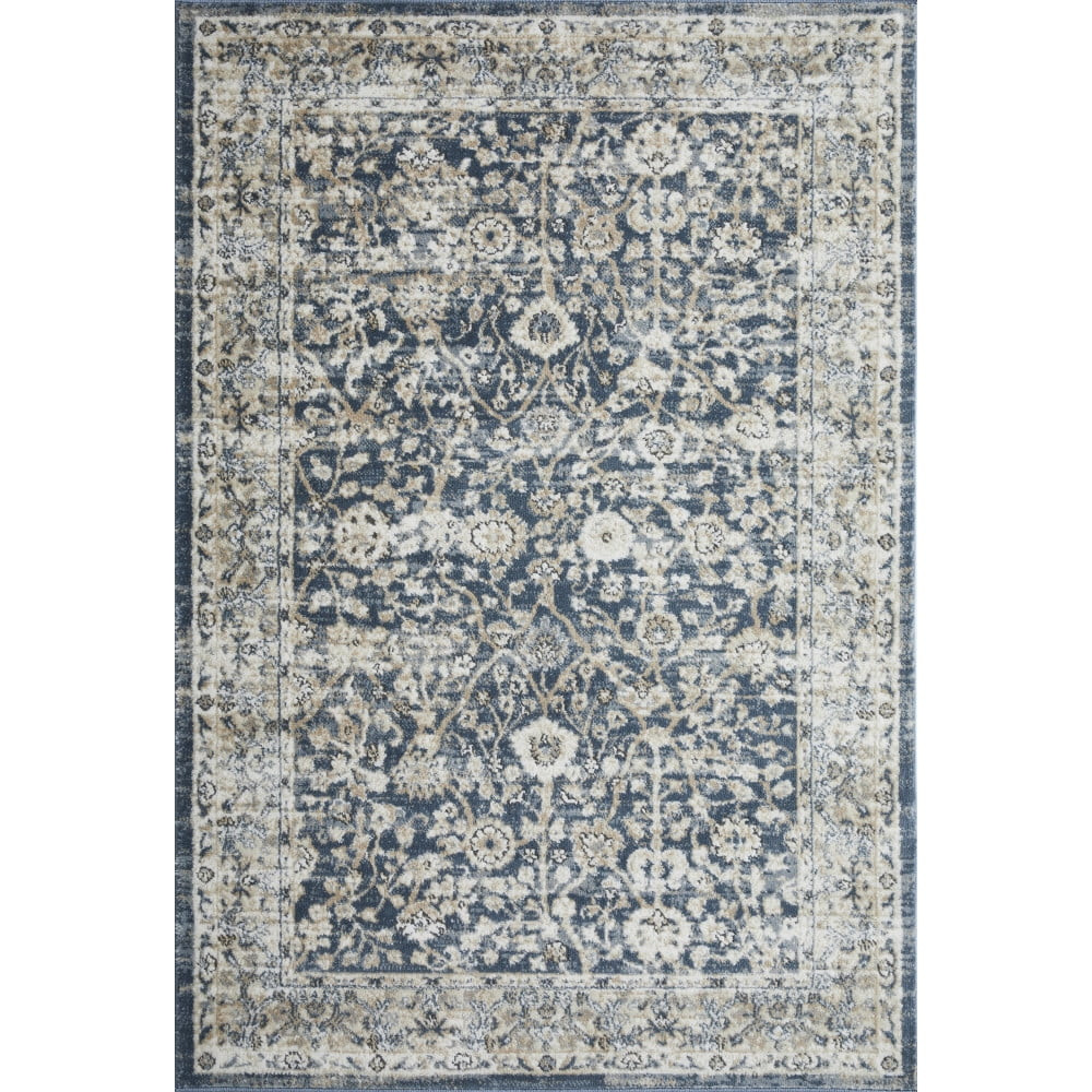 Loomaknoti Kehleigh Oviel 4' x 6' Blue Oriental Indoor Area Rug | Walmart (US)