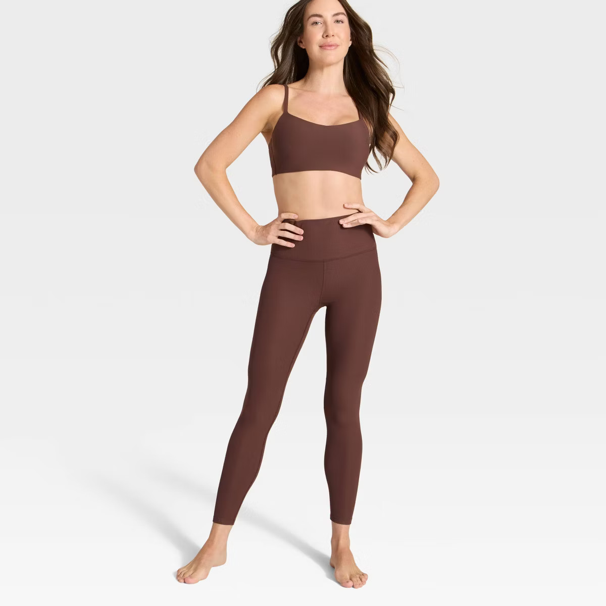 Women's Everyday Soft High-Rise Ribbed 7/8 Leggings - All In Motion™ | Target