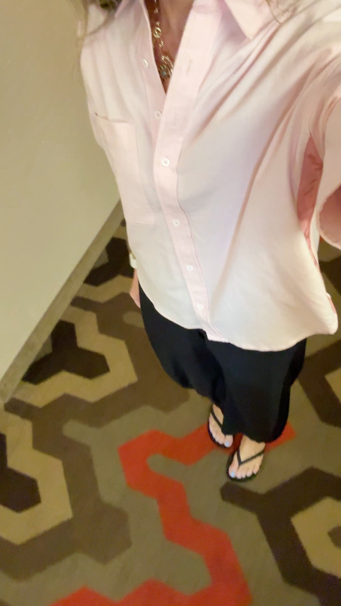 Never mind  the  ugly hotel carpet! The shirt and pants make up for that. This shirt is a fan favorite and the pants get worn multiple times a week because YES, they’re that good. I’m wearing 4 pants and XS shirt. Shirt is ON SALE today 

#LTKMothersDay #LTKOver40 #LTKSaleAlert