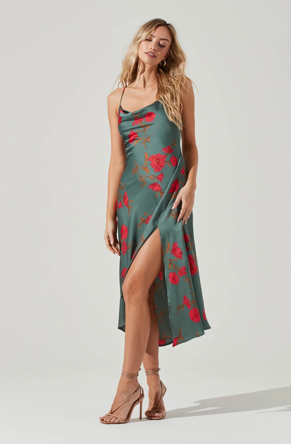 Gaia Floral Midi Dress | ASTR The Label (US)