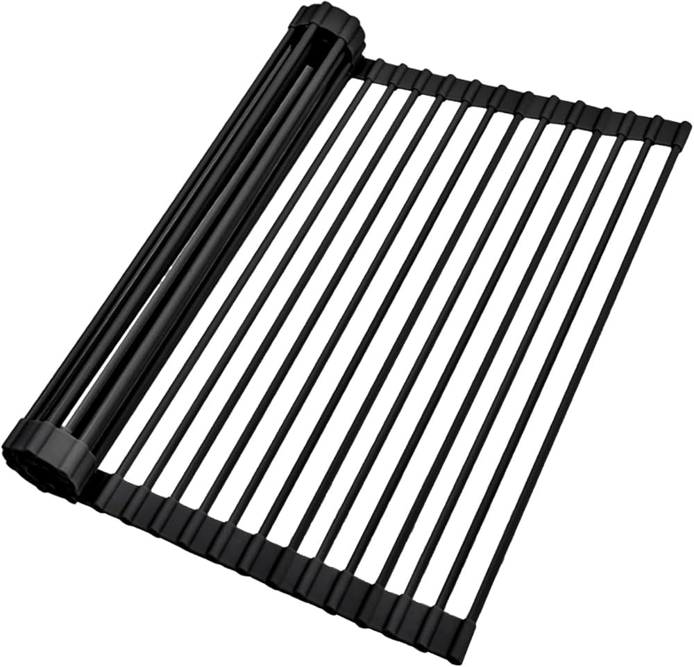 Ohuhu Over The Sink Dish Drainer Drying Rack, 17.6" L x 15.4" W Roll Up Dish Racks Kitchen Sink O... | Amazon (US)